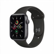 Смарт-часы Apple Watch SE, 44 мм, корпус из алюминия цвета «серый космос», спортивный ремешок фото