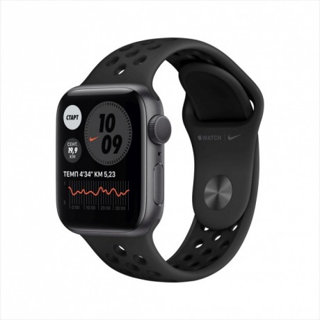 Смарт-часы Apple Watch Nike Series 6, 40 мм, корпус из алюминия цвета «серый космос», спортивный ремешок Nike