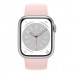 Apple Watch Series 8, 41 мм корпус из алюминия серебристого цвета, ремешок цвета «Chalk Pink» фото 1