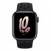 Apple Watch Nike Series 8, 41 мм корпус из алюминия цвета «тёмная ночь», спортивный ремешок Nike цвета «Black/Black» фото 0