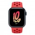 Apple Watch Nike Series 8, 45 мм корпус из алюминия цвета «тёмная ночь», спортивный ремешок Nike цвета «Bright Crimson/Gym Red» фото 0
