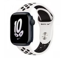 Apple Watch Nike Series 8, 41 мм корпус из алюминия цвета «тёмная ночь», спортивный ремешок Nike цвета «Summit White/Black»