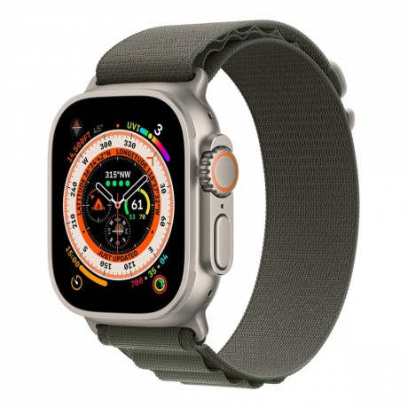Apple Watch Ultra, 49 мм корпус из титана + ремешок Alpine цвета «Green»