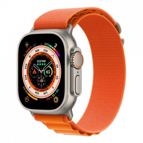 Apple Watch Ultra, 49 мм корпус из титана + ремешок Alpine цвета «Orange» фото