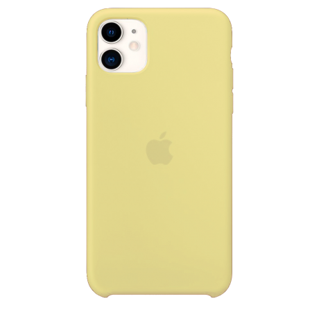 Силиконовый чехол для Apple iPhone 11 Silicone Case Simple (сочный желтый)