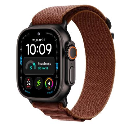 Apple Watch Ultra 4, 49 мм корпус из титана цвета «Black», ремешок Alpine Loop цвета «Burgundy» размера S