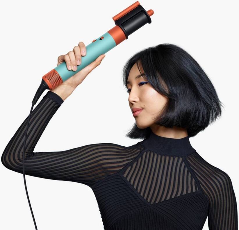 Стайлер Dyson AirWrap Complete Long HS08 Straight+Wavy, Ceramic Patina/Topaz, бирюзовый/оранжевый