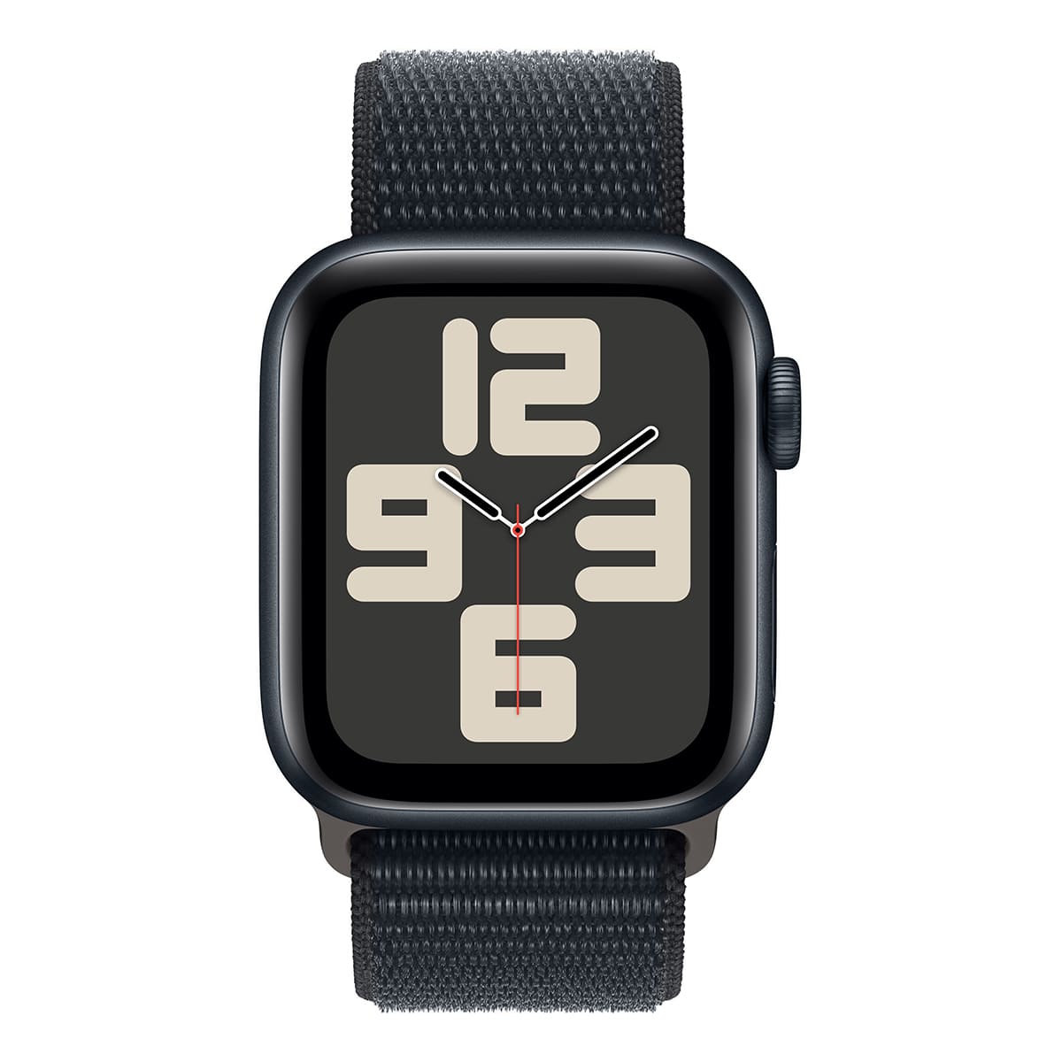 Apple Watch SE (2024), 40 мм корпус из алюминия цвета «Midnight», ремешок Sport Loop цвета «Midnight»