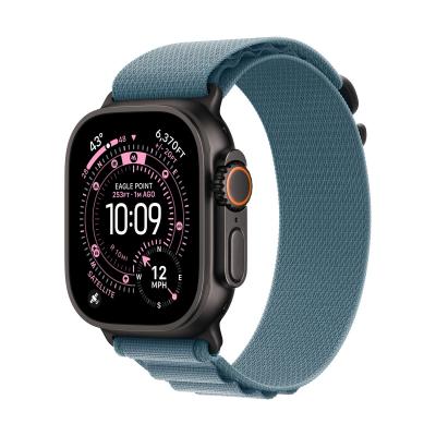 Apple Watch Ultra 3 (2025), 49 мм корпус из титана цвета «Black», ремешок Alpine Loop размера L цвета «Light Blue»