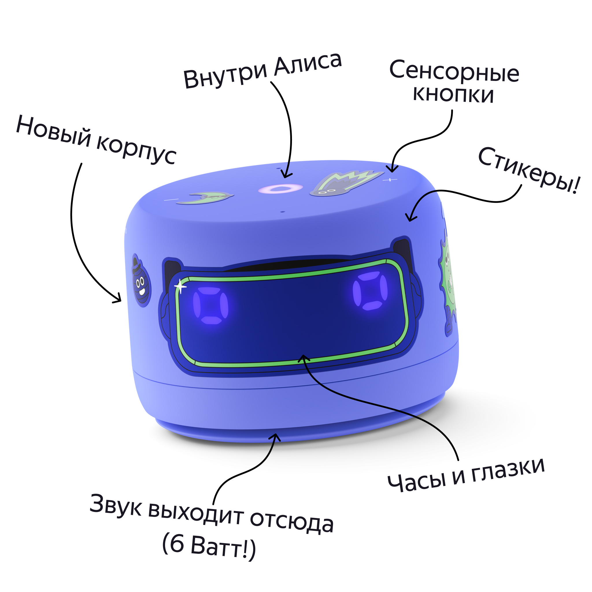Умная колонка Новая Яндекс Станция Лайт 2 с Алисой на YaGPT, Фиолетовая