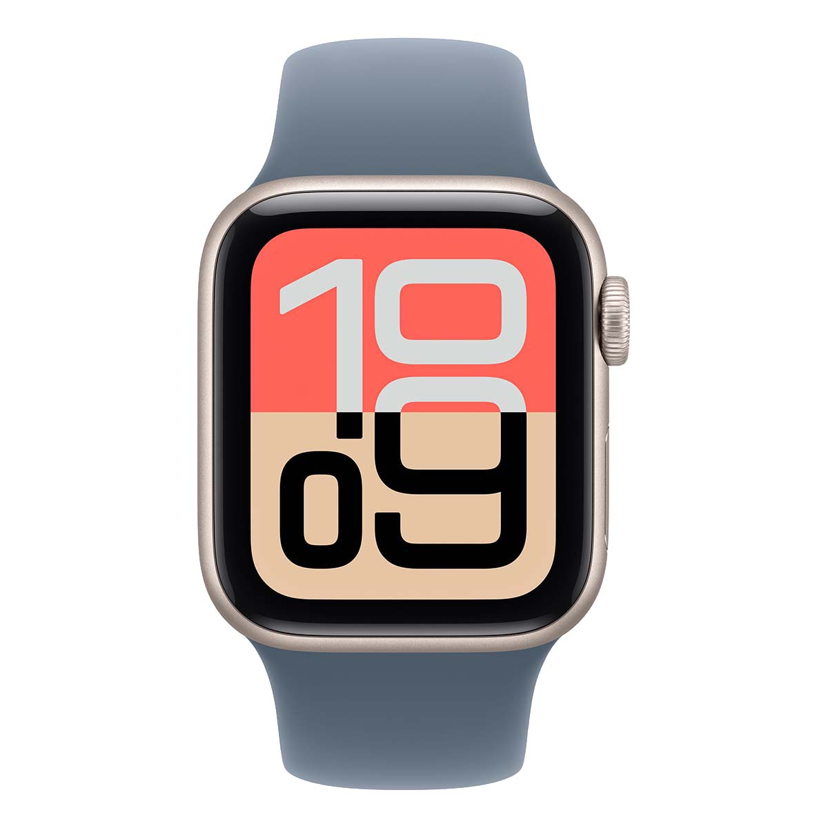 Apple Watch SE 3 (2025), 40 мм корпус из алюминия цвета «Starlight», ремешок Sport Band цвета «Anchor Blue»