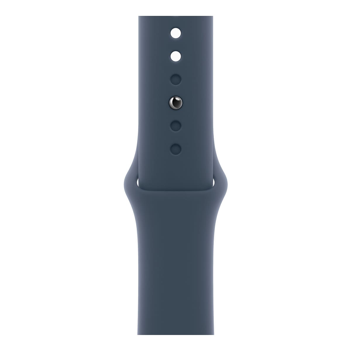Apple Watch SE (2024), 44 мм корпус из алюминия цвета «Silver», спортивный ремешок «Storm Blue»